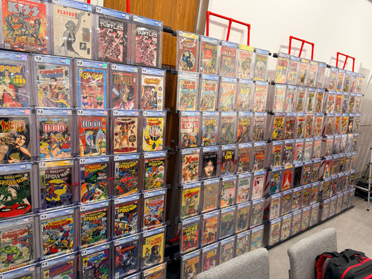 PVC Comic Shelf Units - The 4 Footer!!! 4 Foot Long Comic Slab & Original Art Rack. Fits in a 49 inch Travel Bag!!! (Patent Pending)